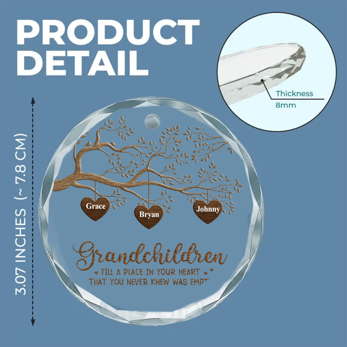 The Greatest Blessing - Personalized Custom Glass Ornament