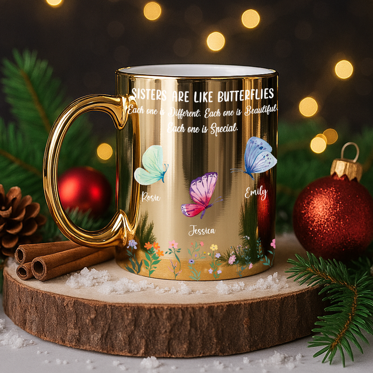Sister Are The Gardeners Of Our Souls - Personalized Custom Metallic Mug