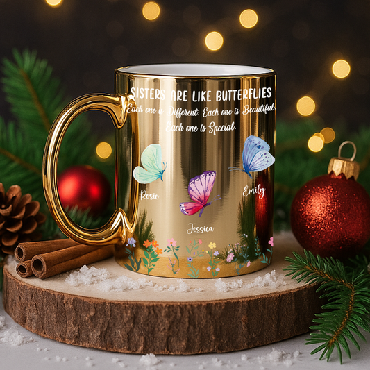 Sister Are The Gardeners Of Our Souls - Personalized Custom Metallic Mug