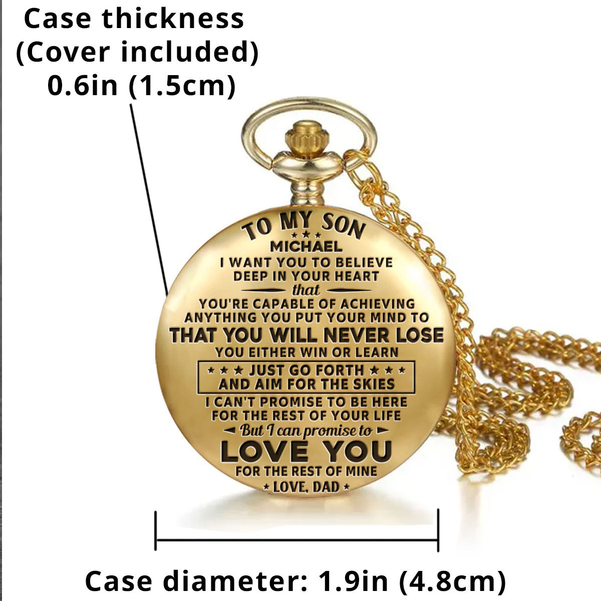 Just Go Forth And Aim For The Skies - Personalized Custom Pocket Watch