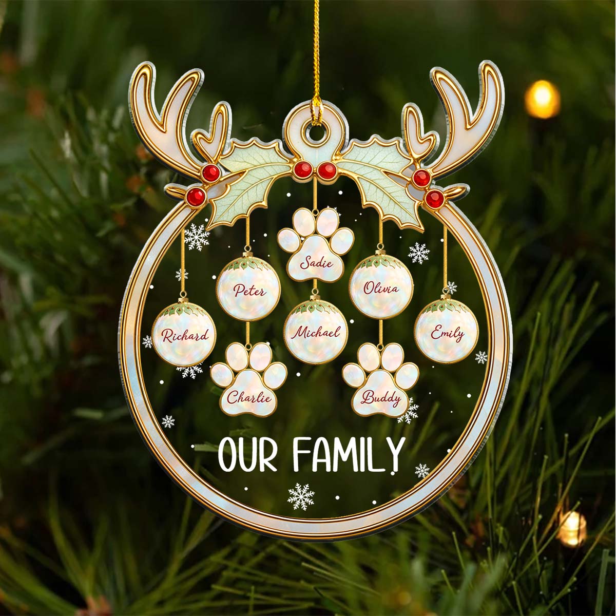 Our New Year Family - Personalized Custom Acrylic Ornament