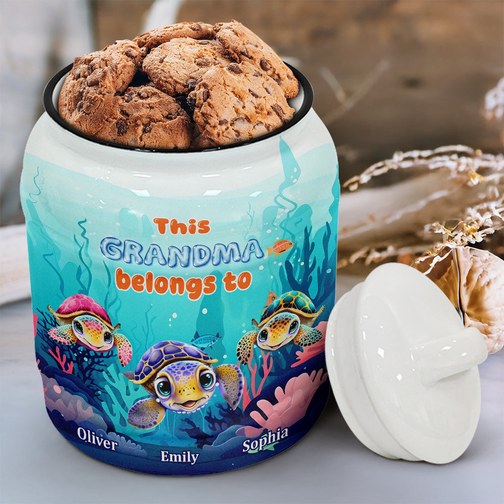 Grandma Turtle - Personalized Custom Ceramic Jar