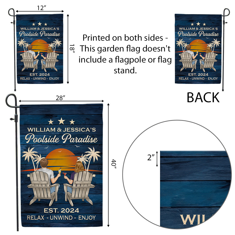 Poolside Paradise - Personalized Custom Flag