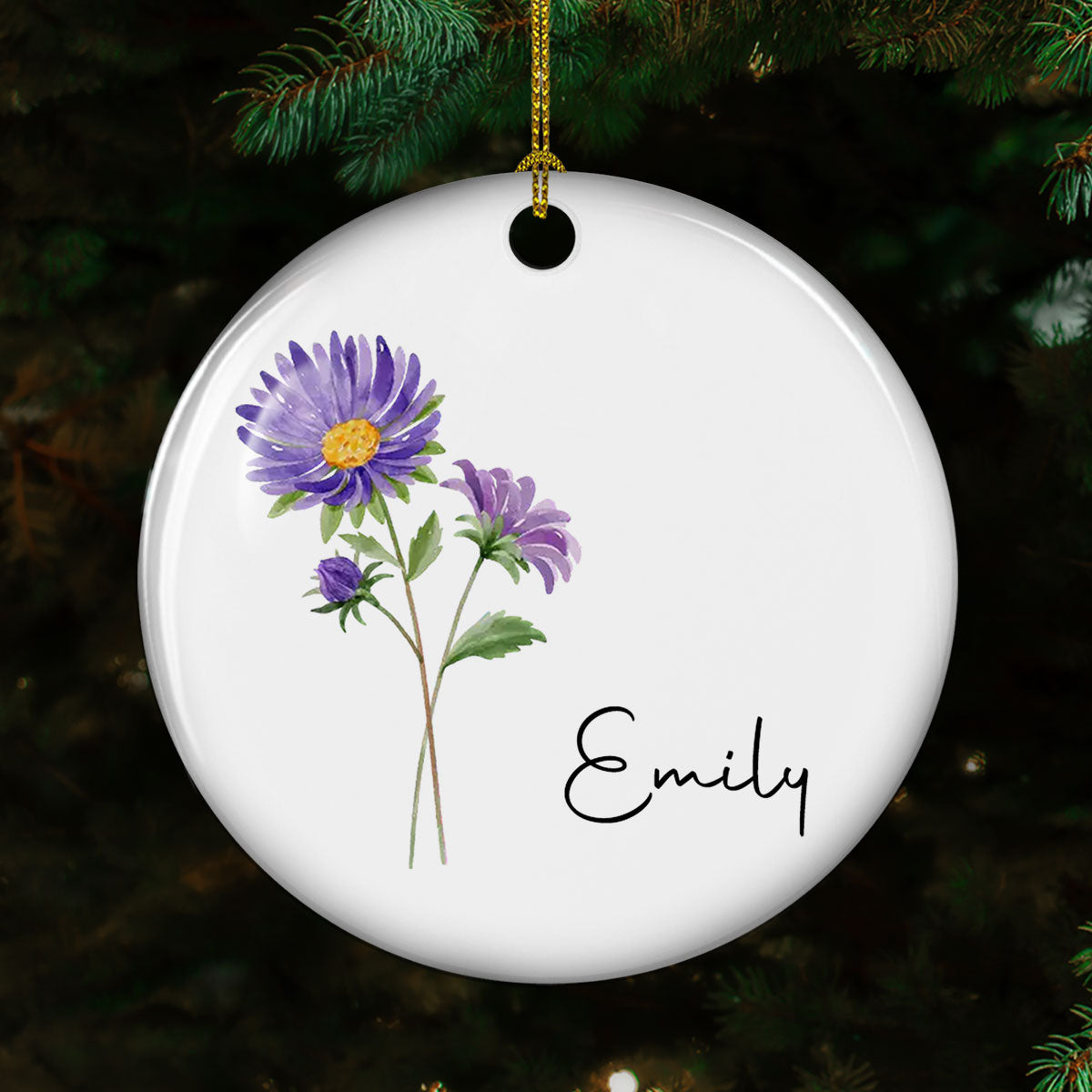 Friends Are Flowers That Never Fade - Personalized Custom Ceramic Ornament