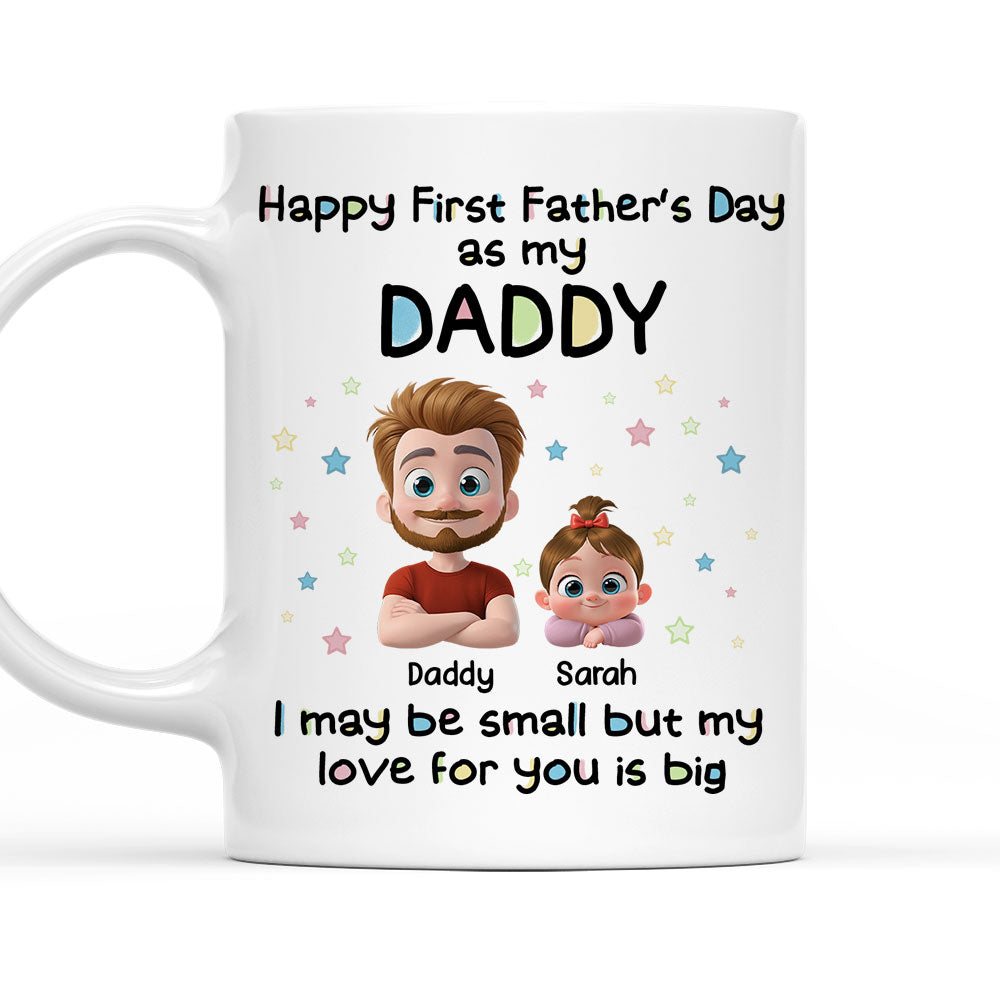 First Father Day With Baby - Personalized Custom Coffee Mug
