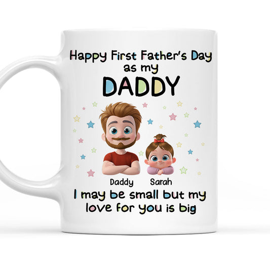 First Father Day With Baby - Personalized Custom Coffee Mug