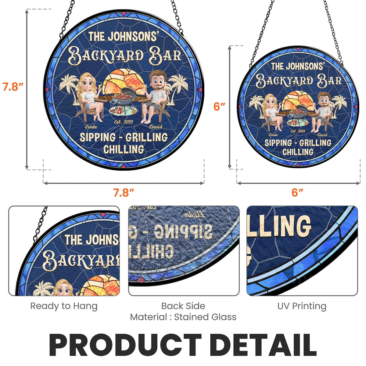 We At Pool And Patio - Personalized Custom Window Hanging Suncatcher