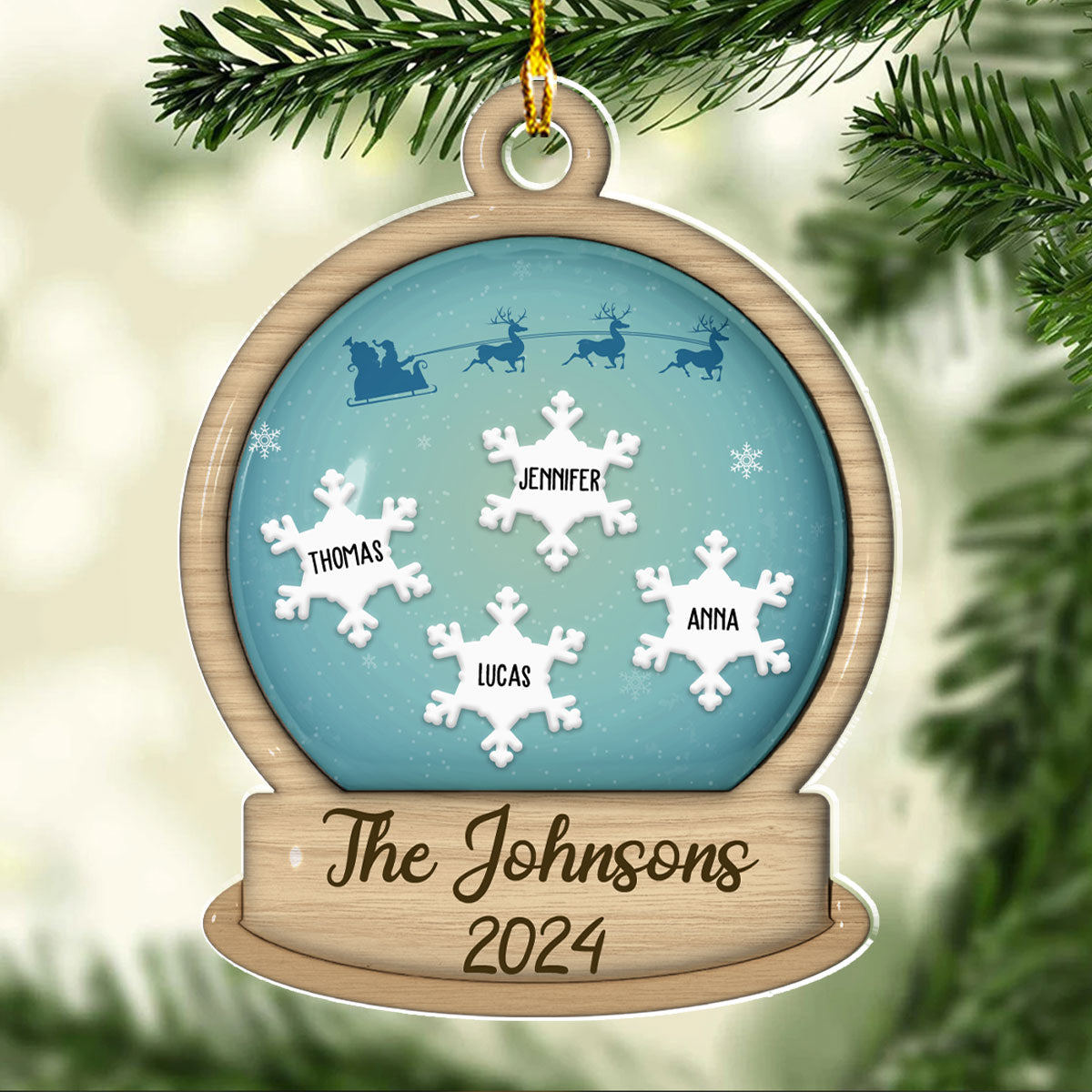 The Family 2024 - Personalized Custom 3D Inflated Effect Acrylic Ornament