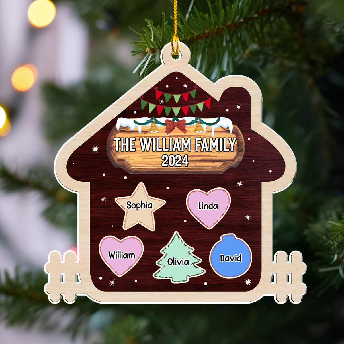 The Christmas House - Personalized Custom Acrylic Ornament