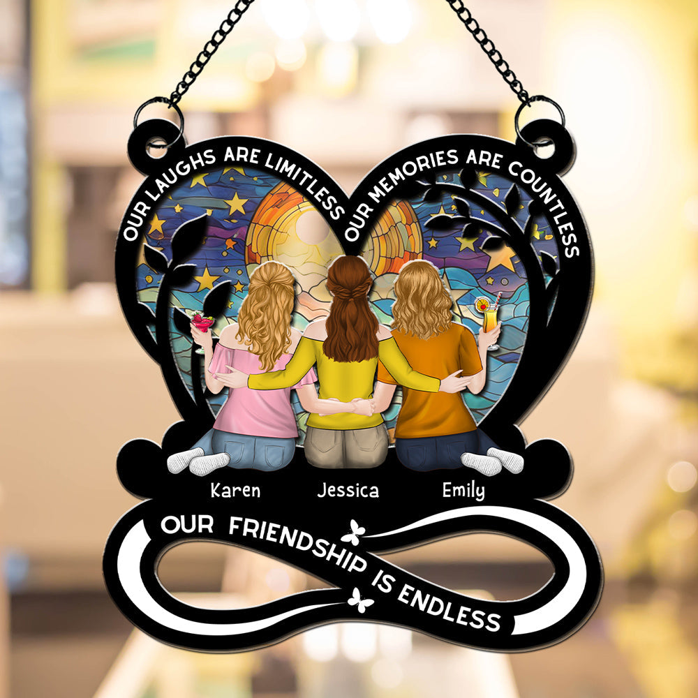 Our Laughs Are Limitless - Personalized Custom Suncatcher