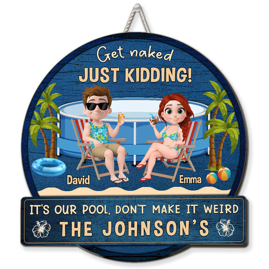 Naked Jokes Only Jokes Here - Personalized Custom Wood Sign