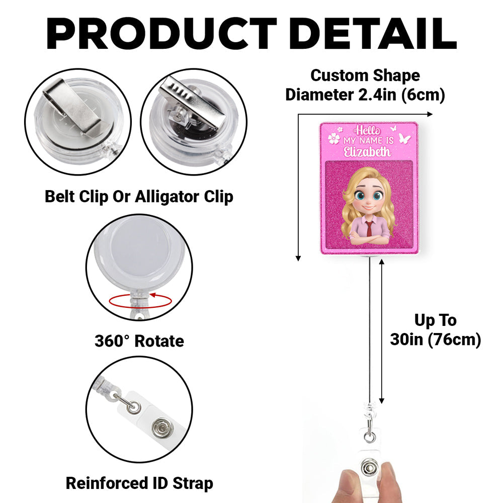 Love My Job - Personalized Custom Acrylic Badge Reel