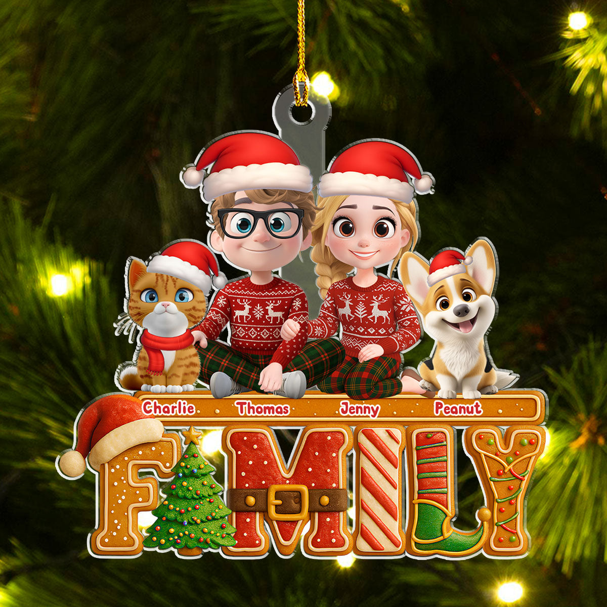 Our Christmas Laughter - Personalized Custom Acrylic Ornament