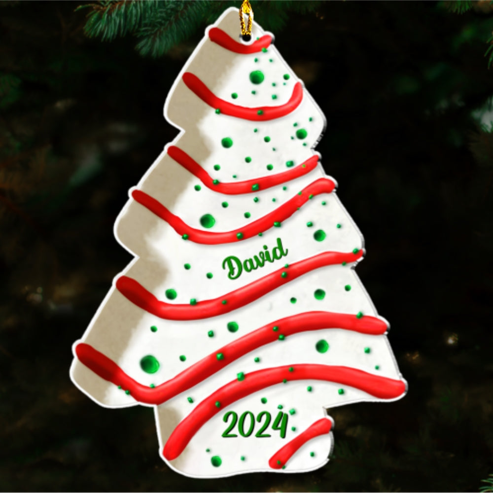 Christmas Tree Cake Full Color - Personalized Custom Acrylic Ornament