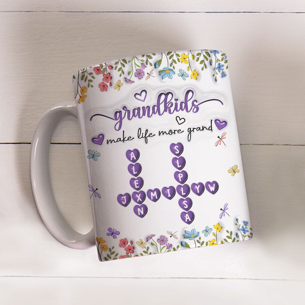 Kids Make Life More Grand - Personalized Custom 3D Inflated Effect Mug