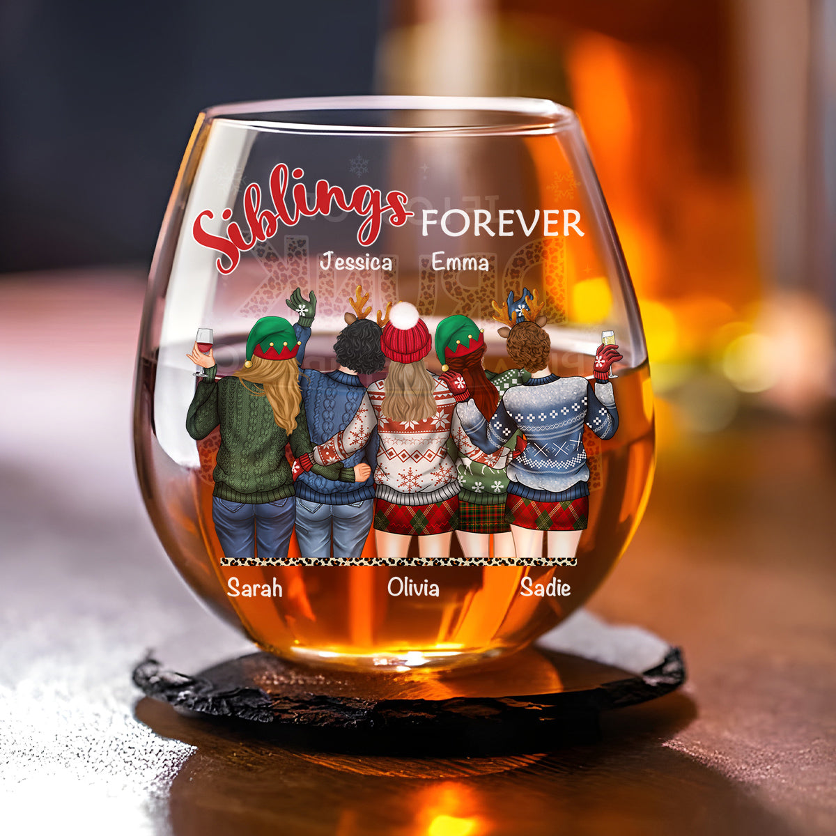 Bestie Drunk - Personalized Custom Wine Glass