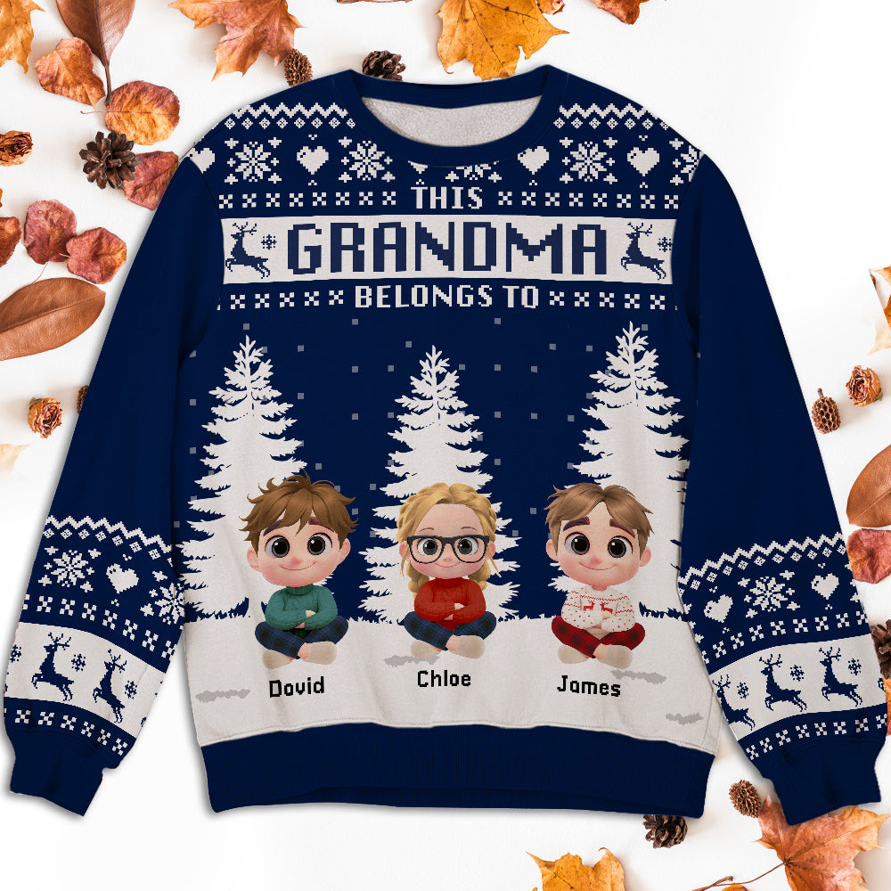 Merry Christmas Super Grandma - Personalized Custom All-Over-Print Sweatshirt