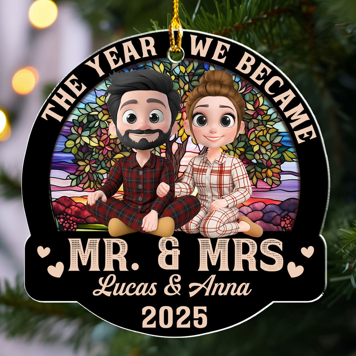 Forever Love Couple - Personalized Custom Acrylic Ornament