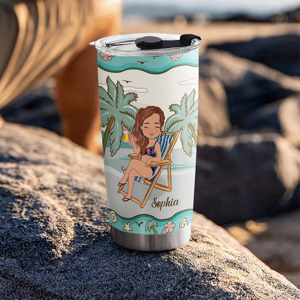 Hola Beaches Ver 2 - Personalized Custom Tumbler