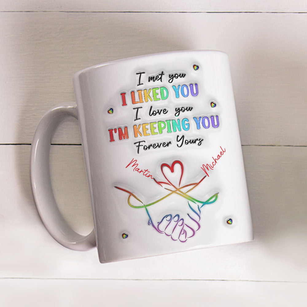 I Love You Love Is Love - Personalized Custom 3D Inflated Effect Mug