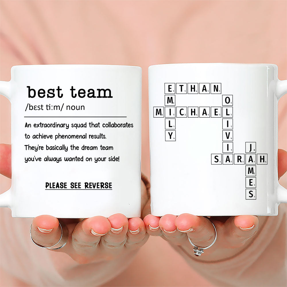 Coworker Crossword - Personalized Custom Coffee Mug
