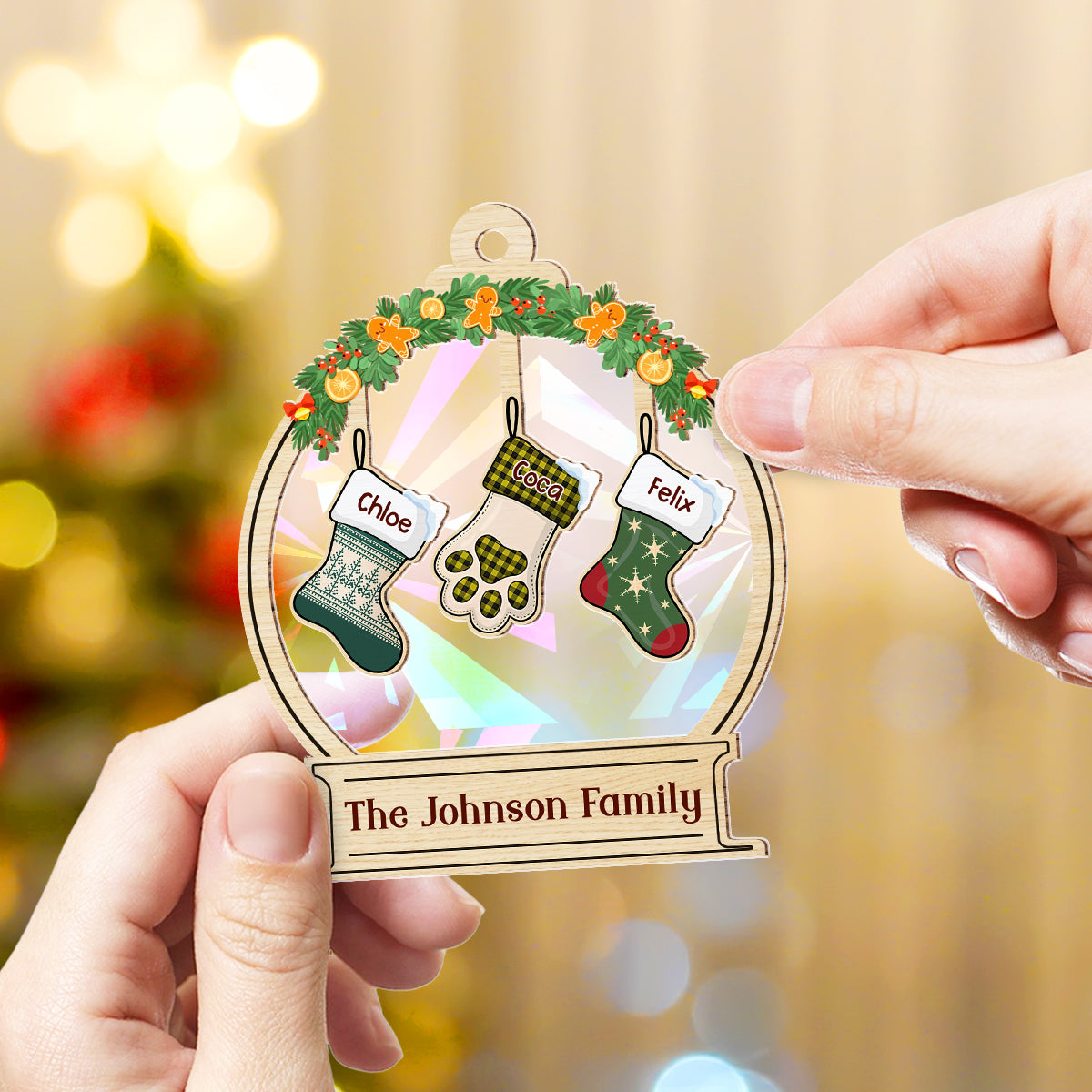 Our Family - Personalized Custom Rainbow Ornament