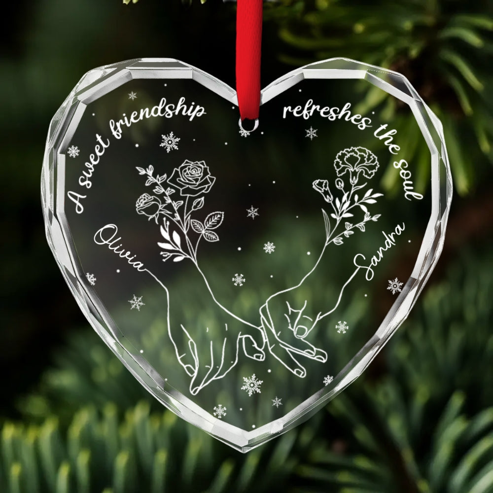 Friends Are Like Stars - Personalized Custom Glass Ornament