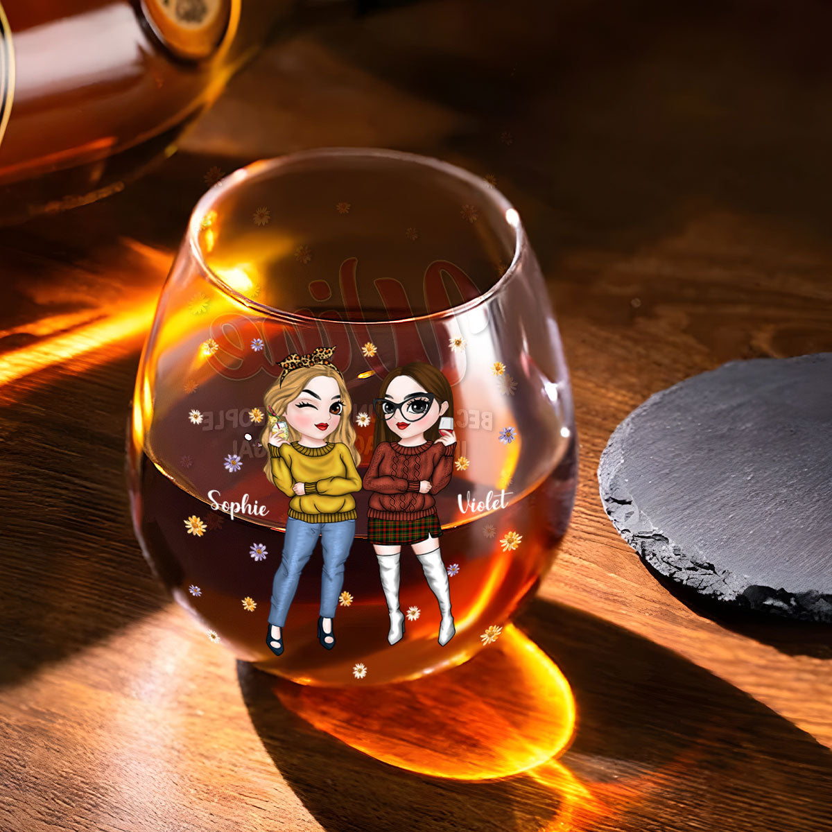 Punching People In The Face Is Illegal - Personalized Custom Wine Glass