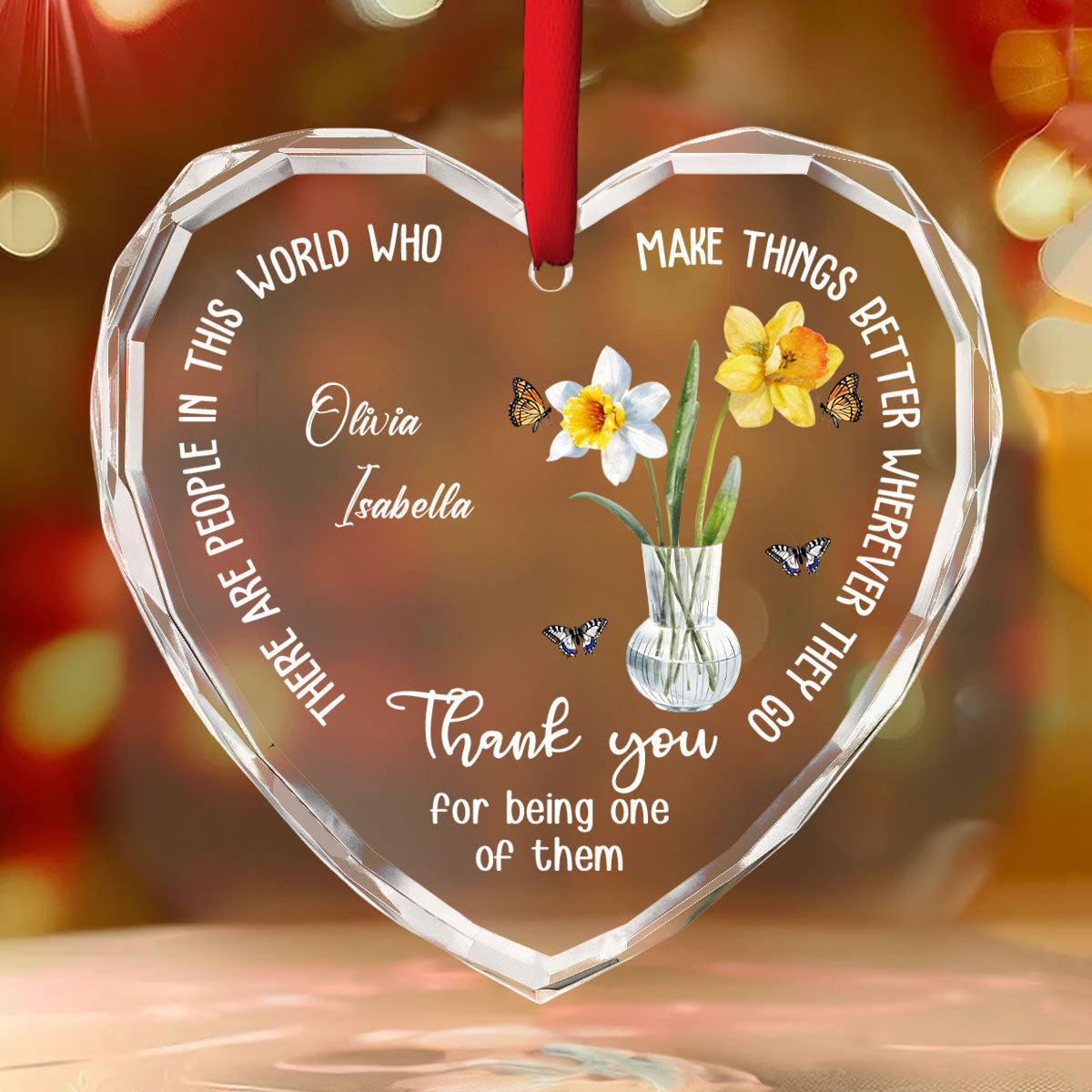 Thank You My Coworker - Personalized Custom Glass Ornament