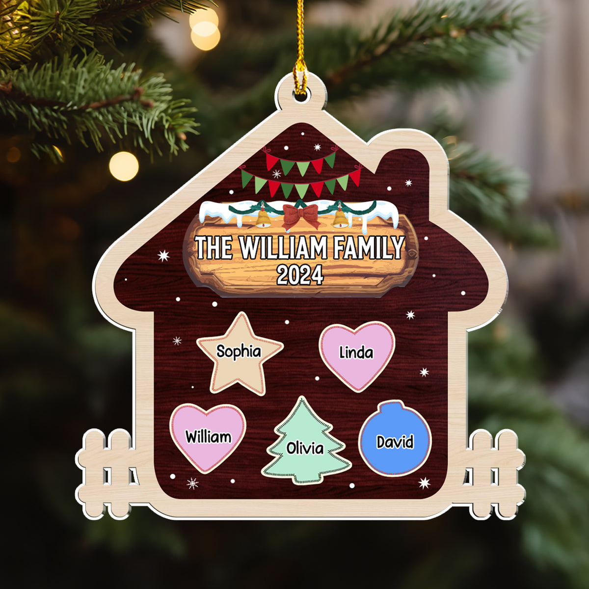 The Christmas House - Personalized Custom Acrylic Ornament