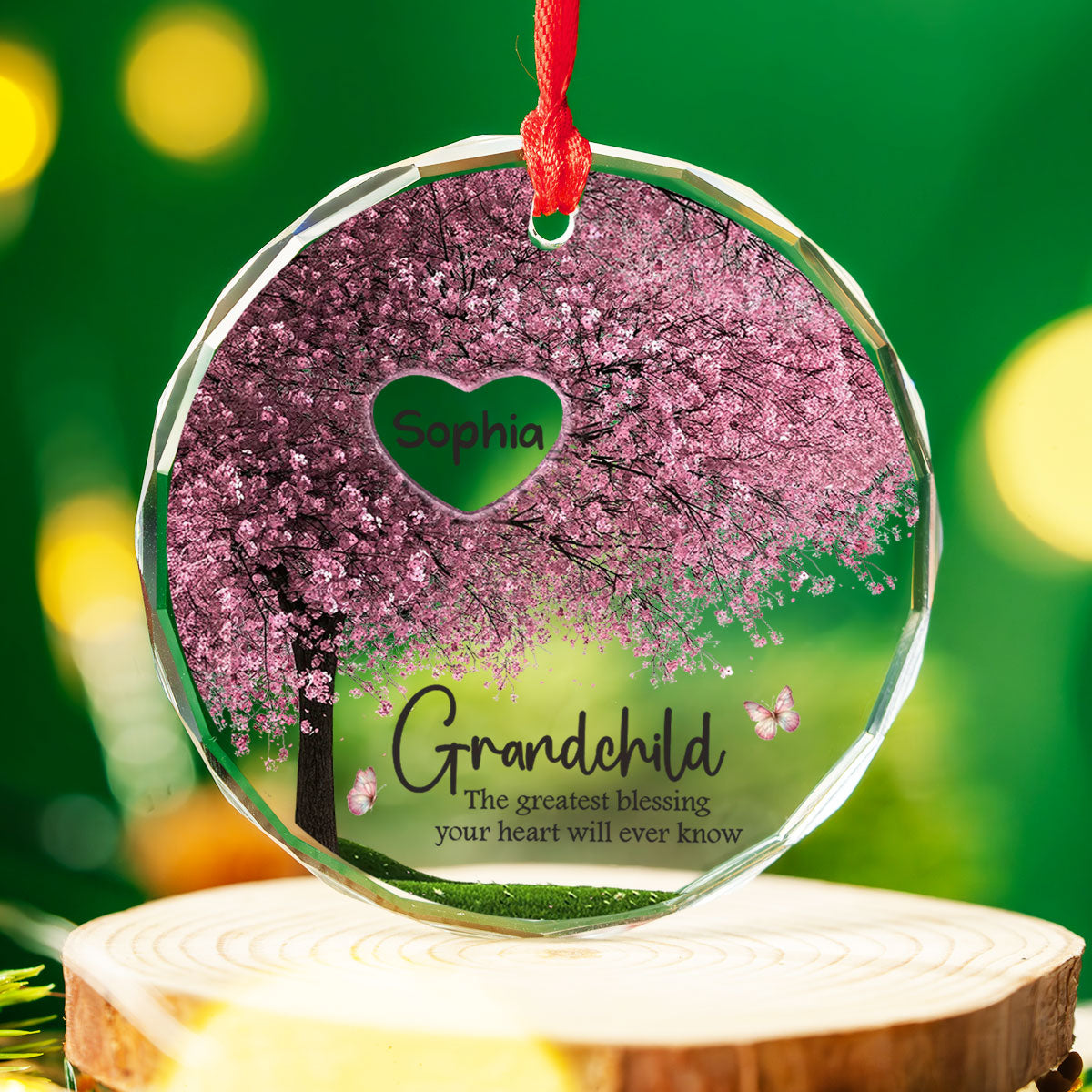 Fill A Place In Your Heart - Personalized Custom Glass Ornament
