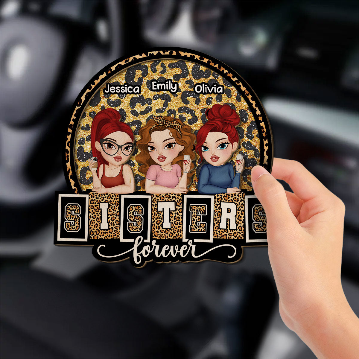 Thank You For Being My Besties - Personalized Custom Car Visor Clip