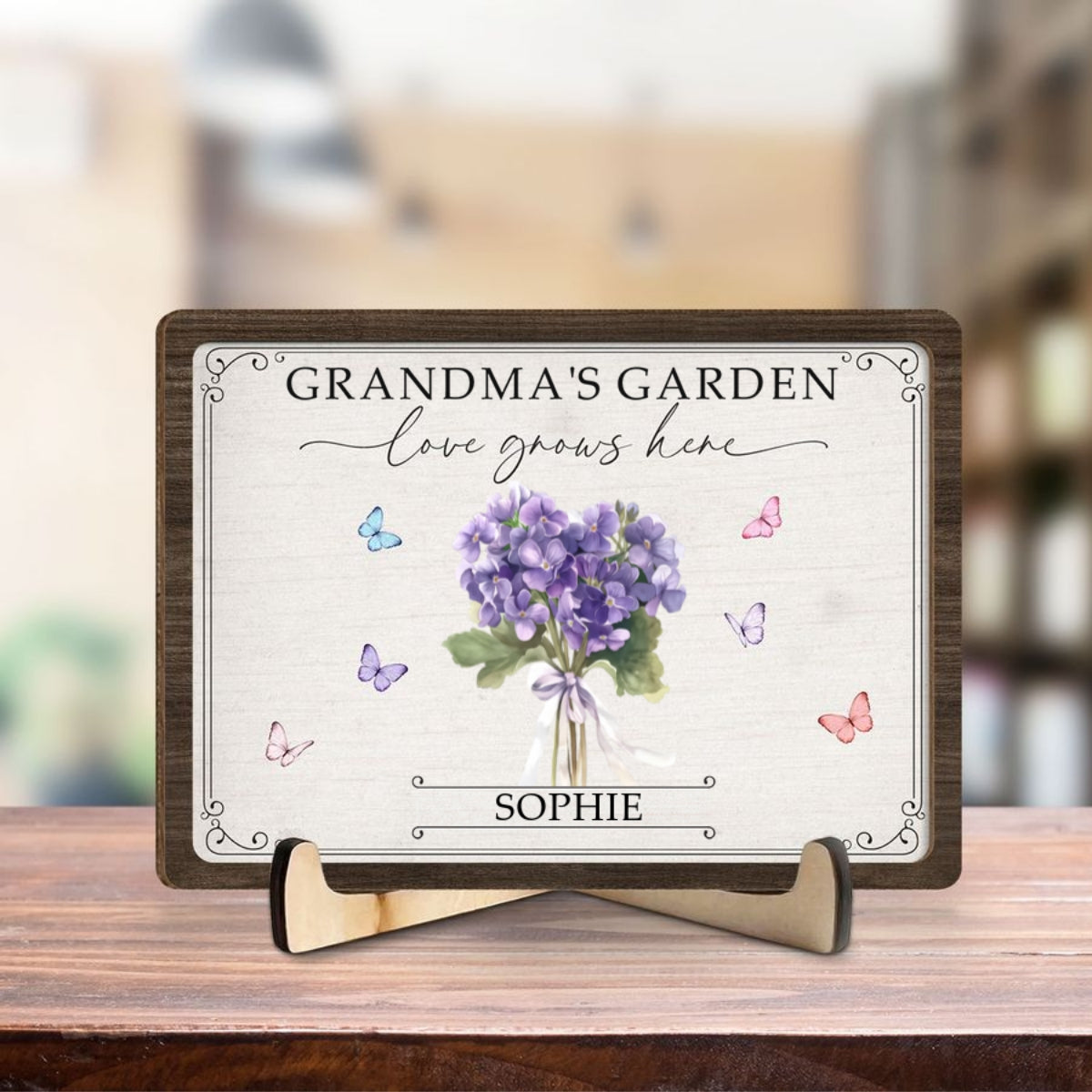 Grandma Mom Garden - Personalized Custom Wooden Plaque