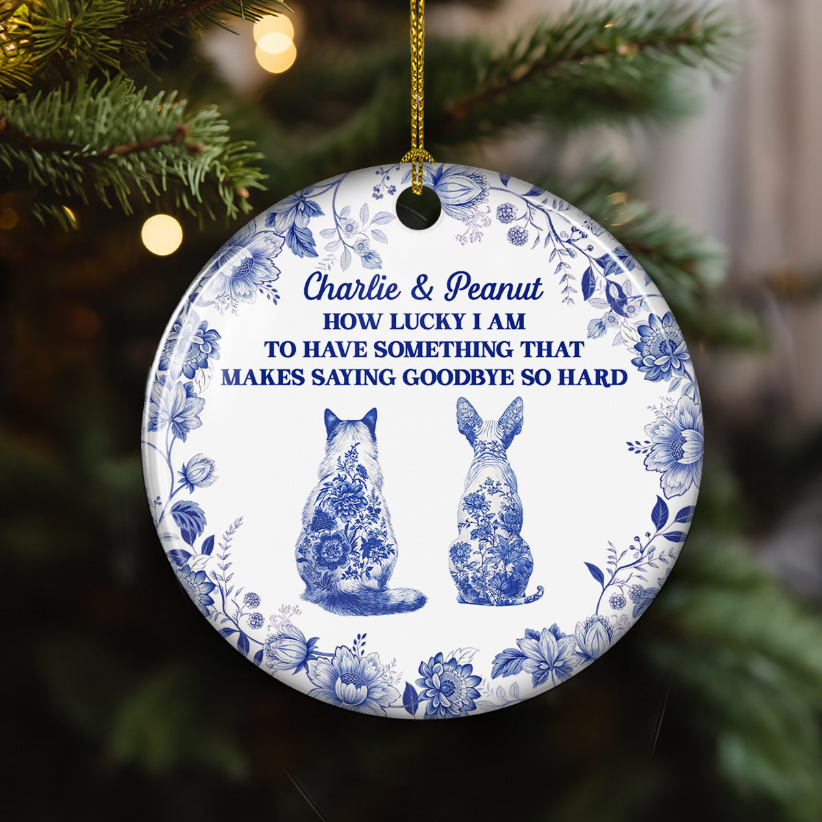 Hard To Say - Personalized Custom Ceramic Ornament