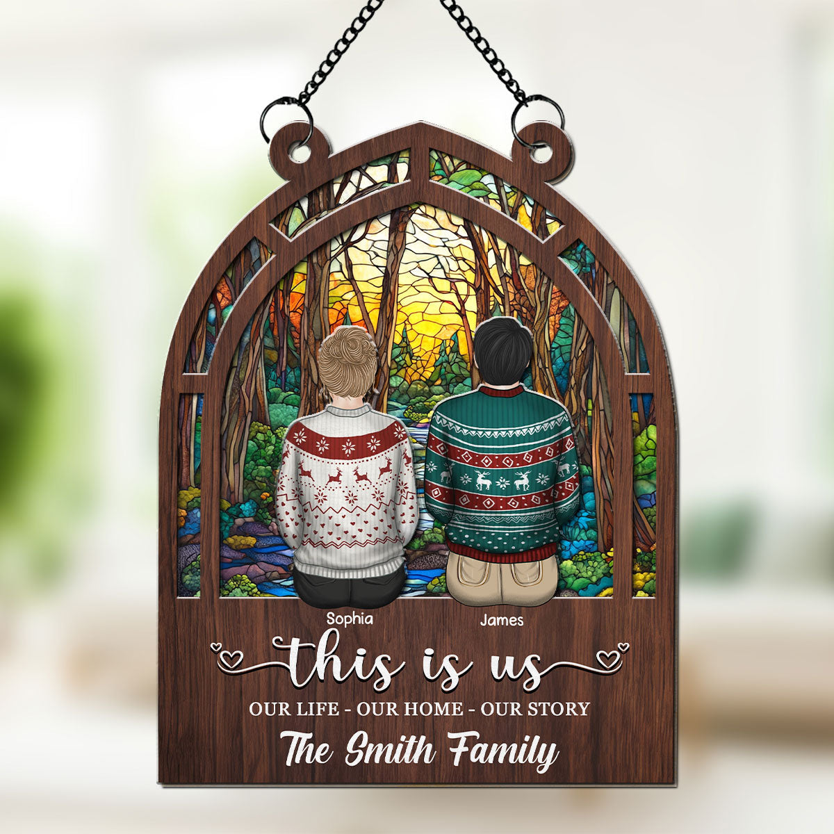 Our Bond Is Unbreakable - Personalized Custom Suncatcher