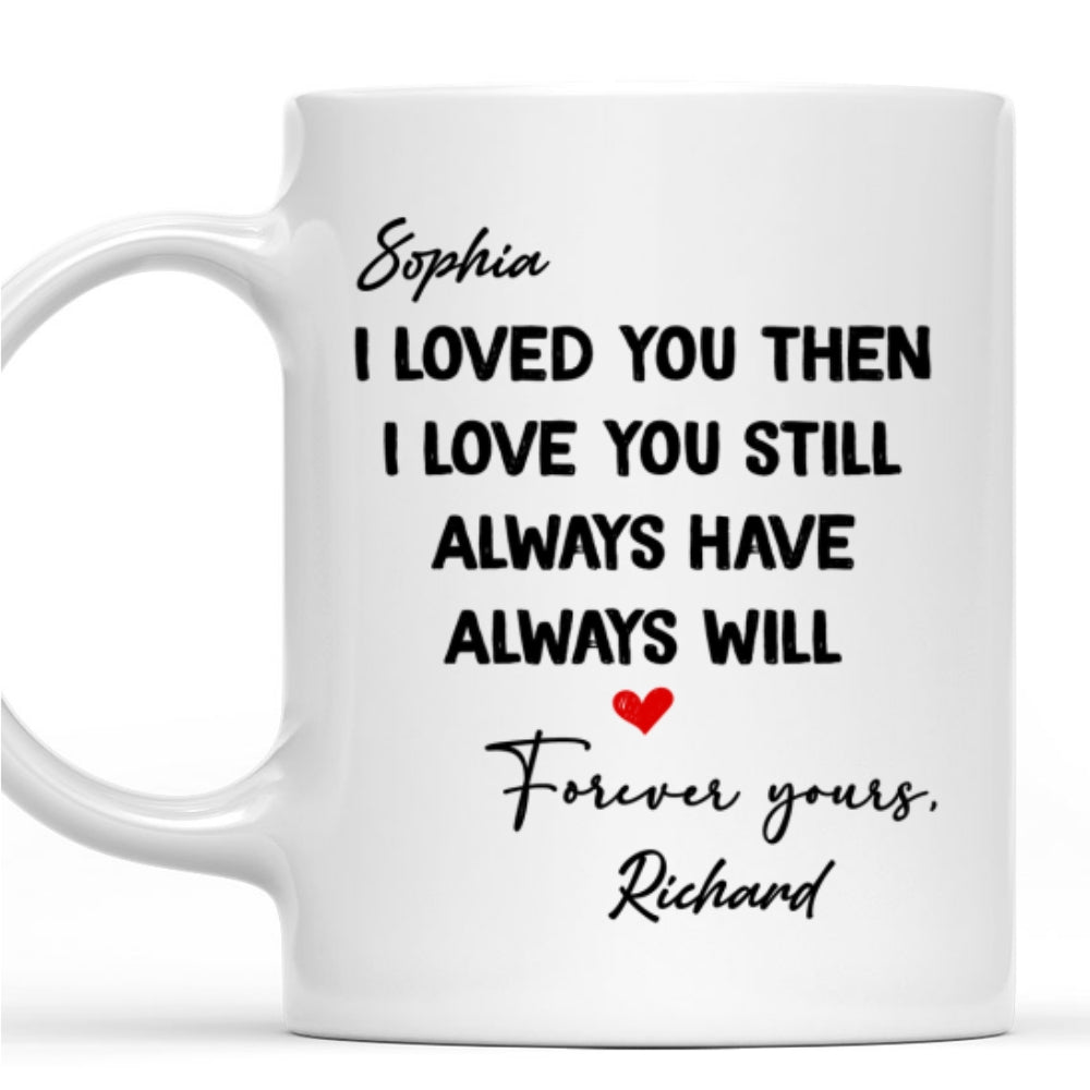 I Love You Then And Still - Personalized Custom Coffee Mug