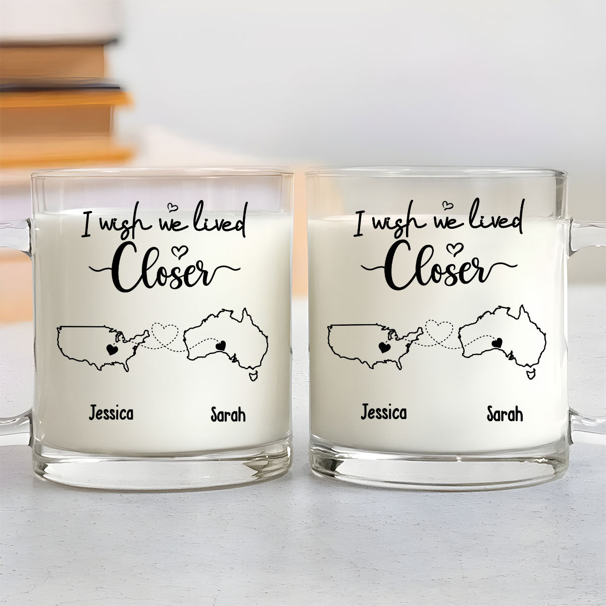 I Wish We Lived Closer Country Version - Personalized Custom Glass Mug