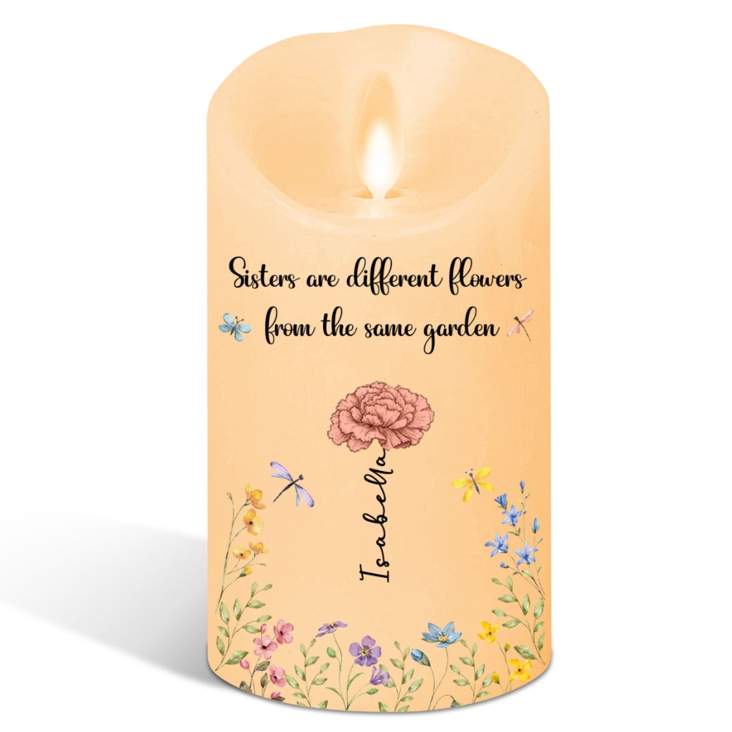 Flowers Friends - Personalized Custom LED Candle