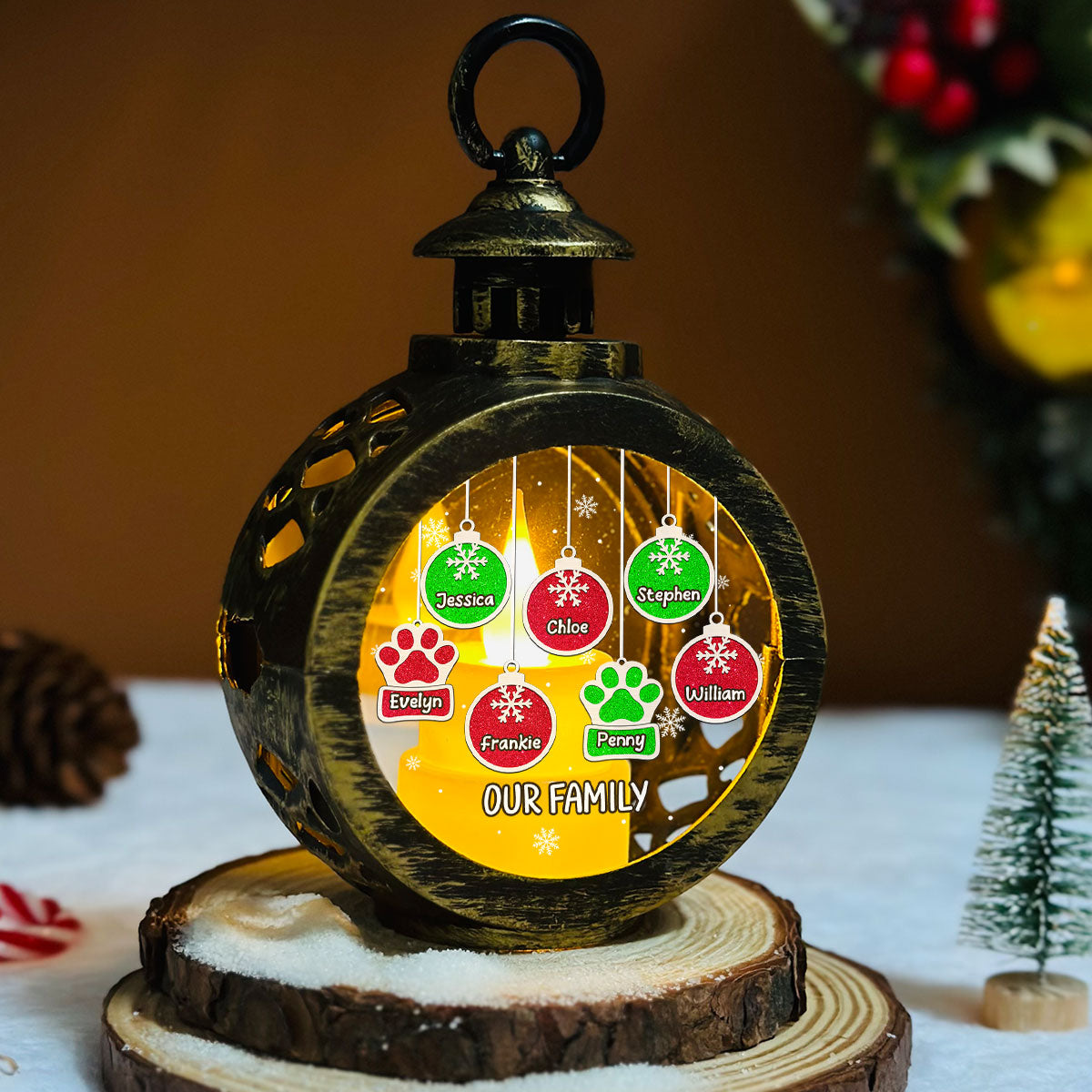 Cozy Christmas - Personalized Custom Christmas Lantern