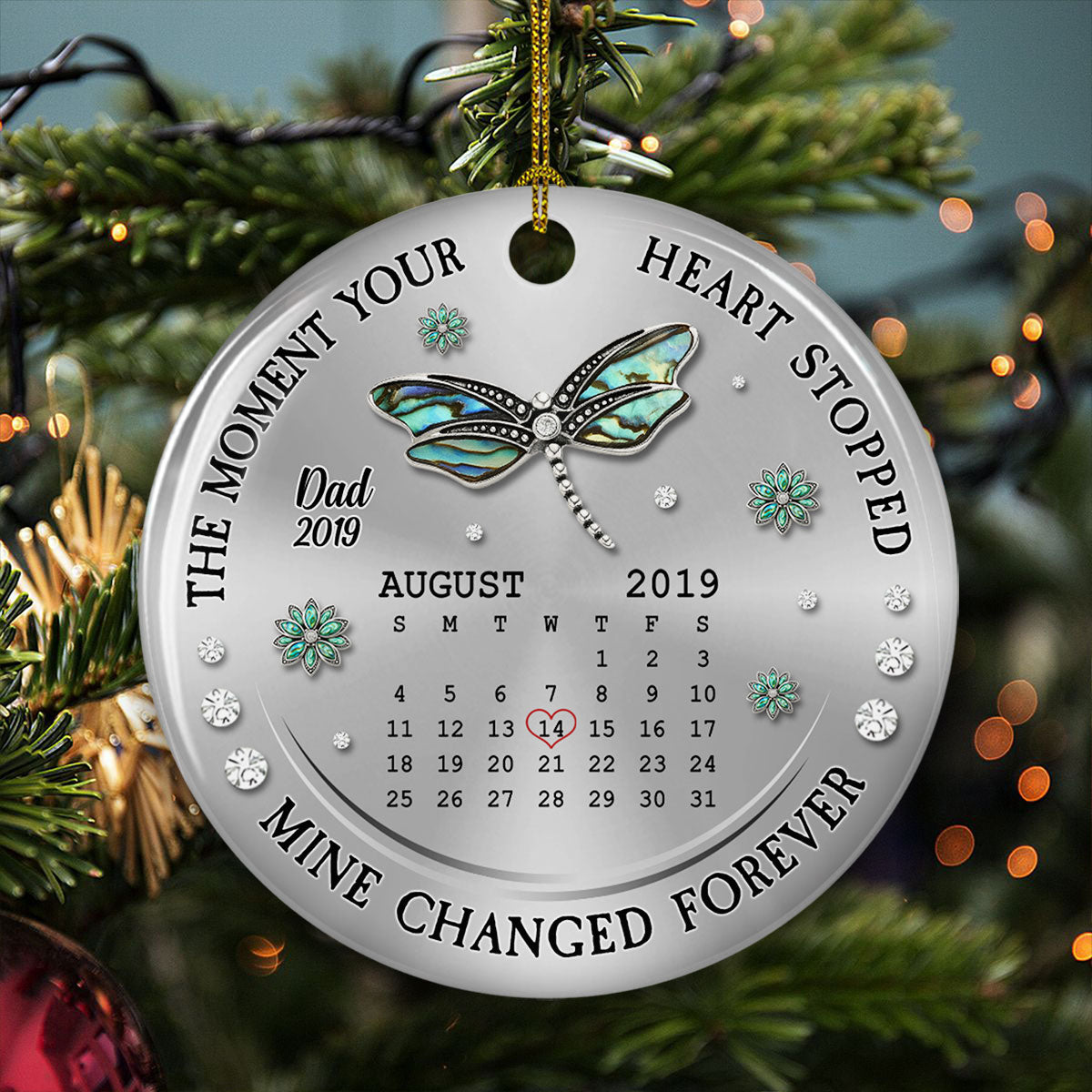 Mine Changed Forever - Personalized Custom Ceramic Ornament