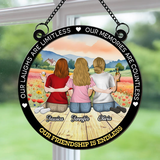 Our Laughs Are Limitless - Personalized Custom Suncatcher