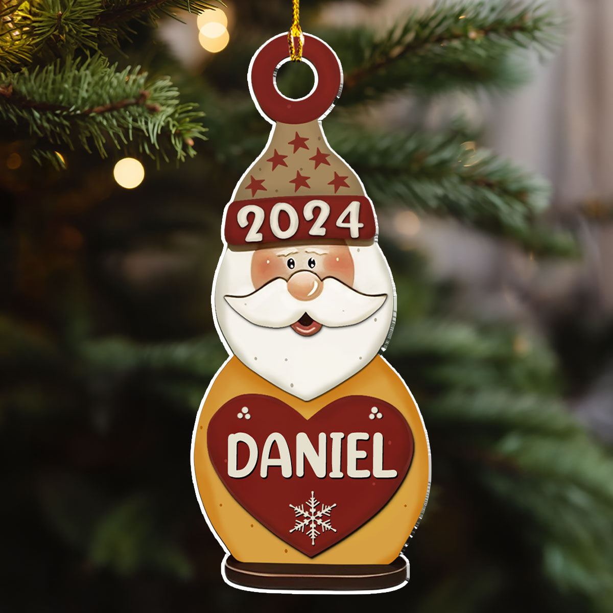 Merry Christmas Custom Name - Personalized Custom Acrylic Ornament