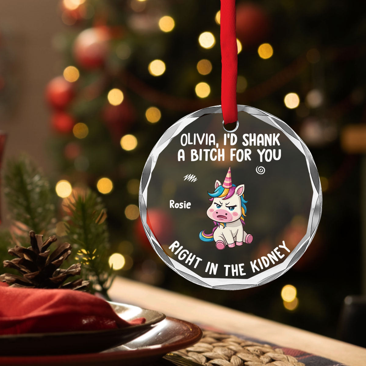 Life Is Too Short For Fake Friends  - Personalized Custom Glass Ornament