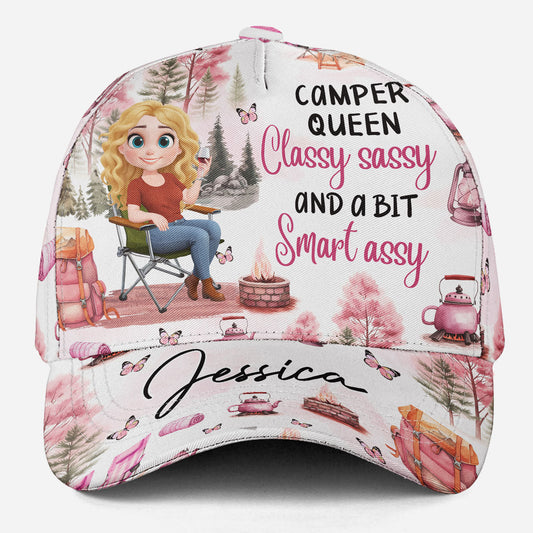 Queen Of Sass And Camps - Personalized Custom Classic Cap