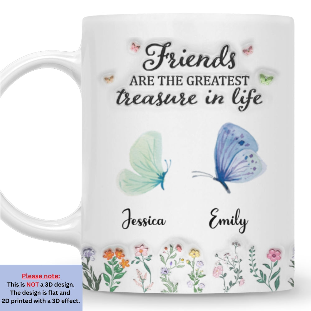 Friends Are Blessings Forever True - Personalized Custom 3D Inflated Effect Mug
