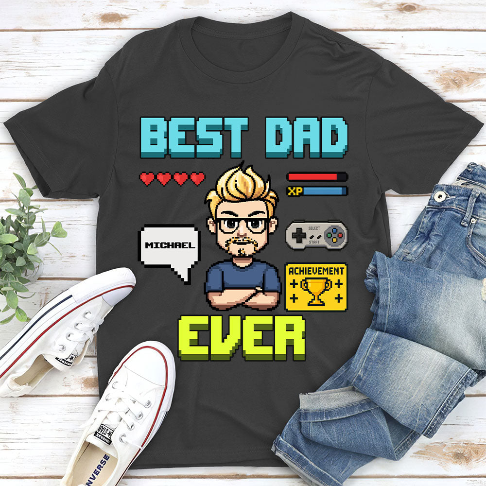 Gamer Dad Level Up - Personalized Custom Shirt