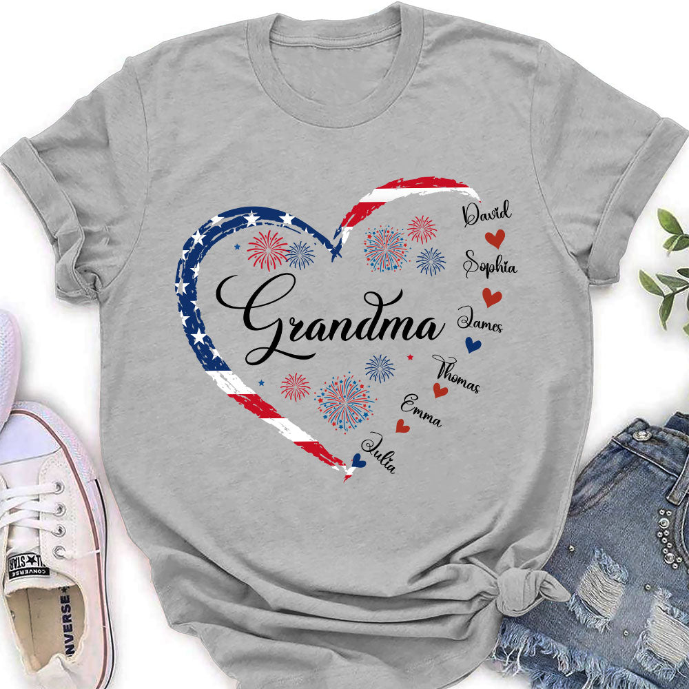 Love Being Grandma 4th Of July - Personalized Custom Shirt