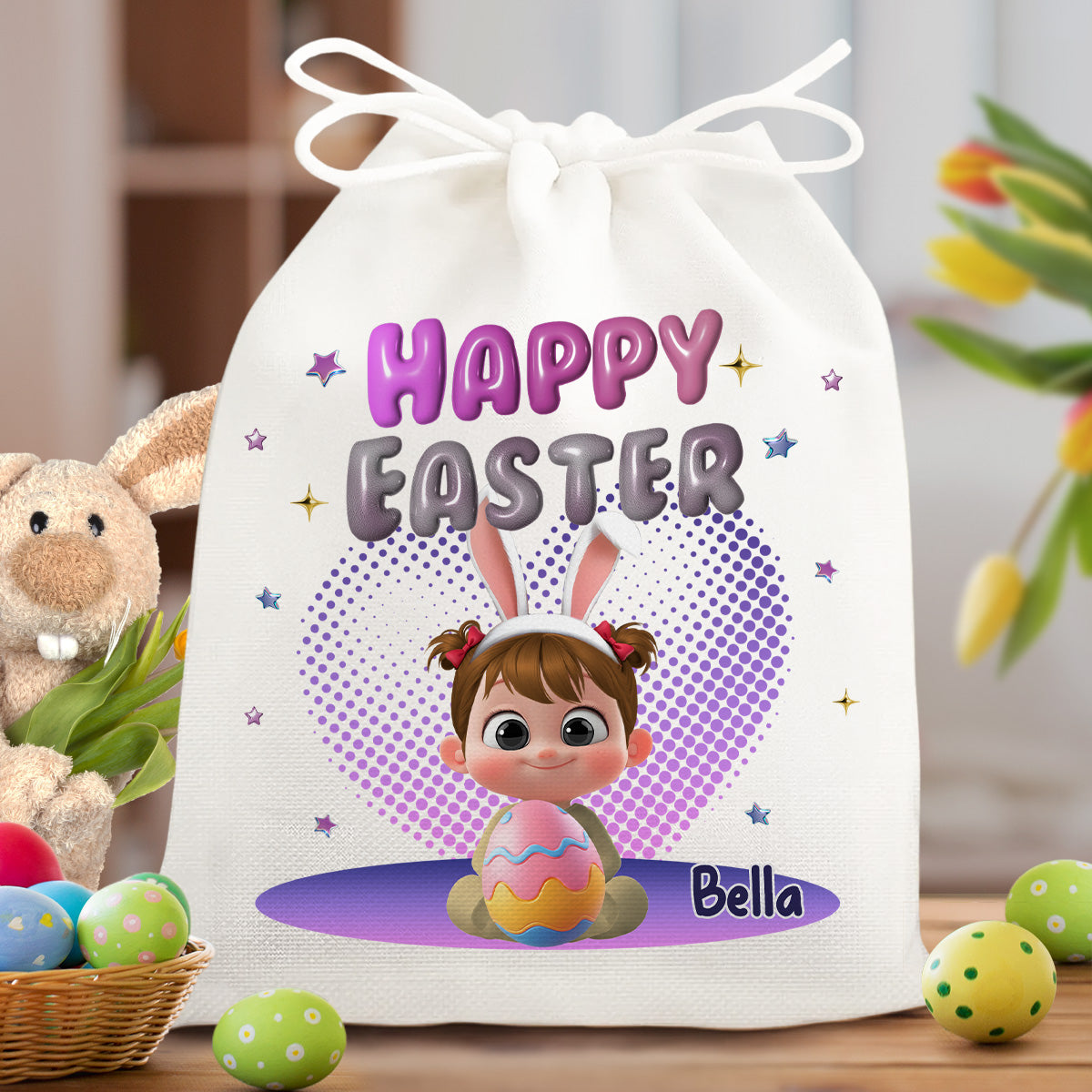 Hopping Into Easter Joy - Personalized Custom Favor Bag