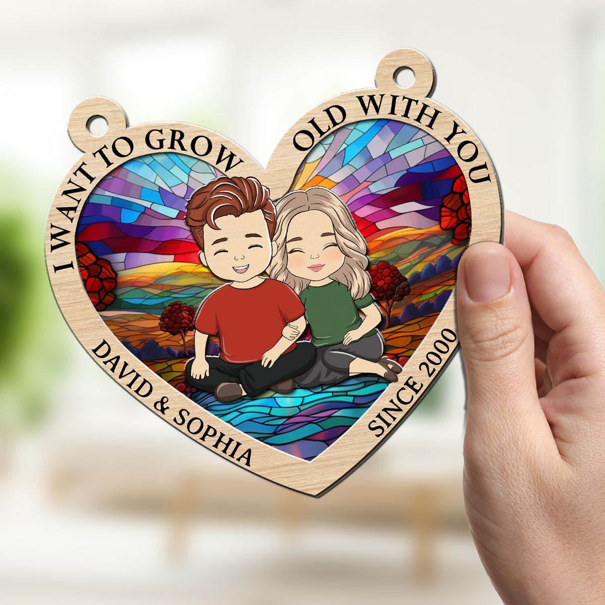 Grow Old With You -  Personalized Custom Suncatcher