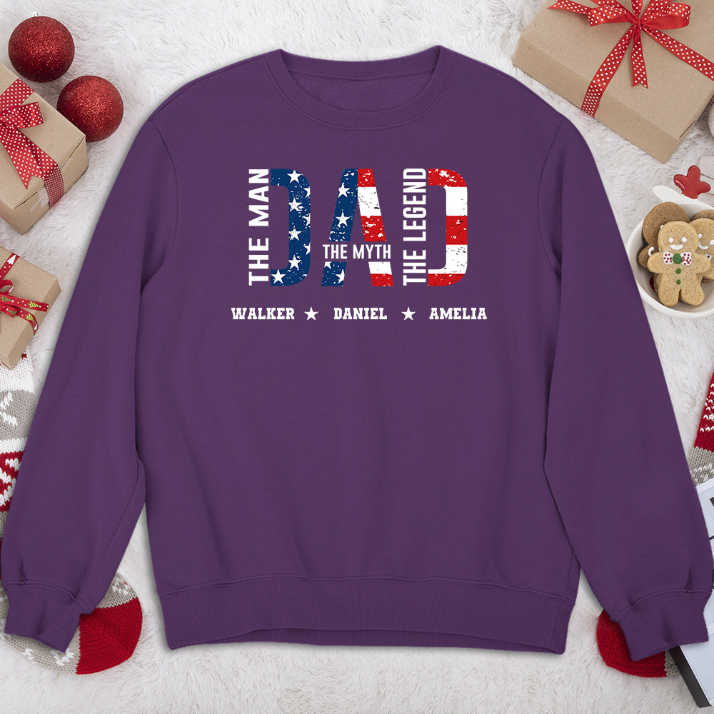 Papa The Man The Myth - Personalized Custom Shirt